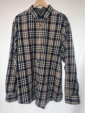 Haggar Flannel Button Down Shirt Men's XL